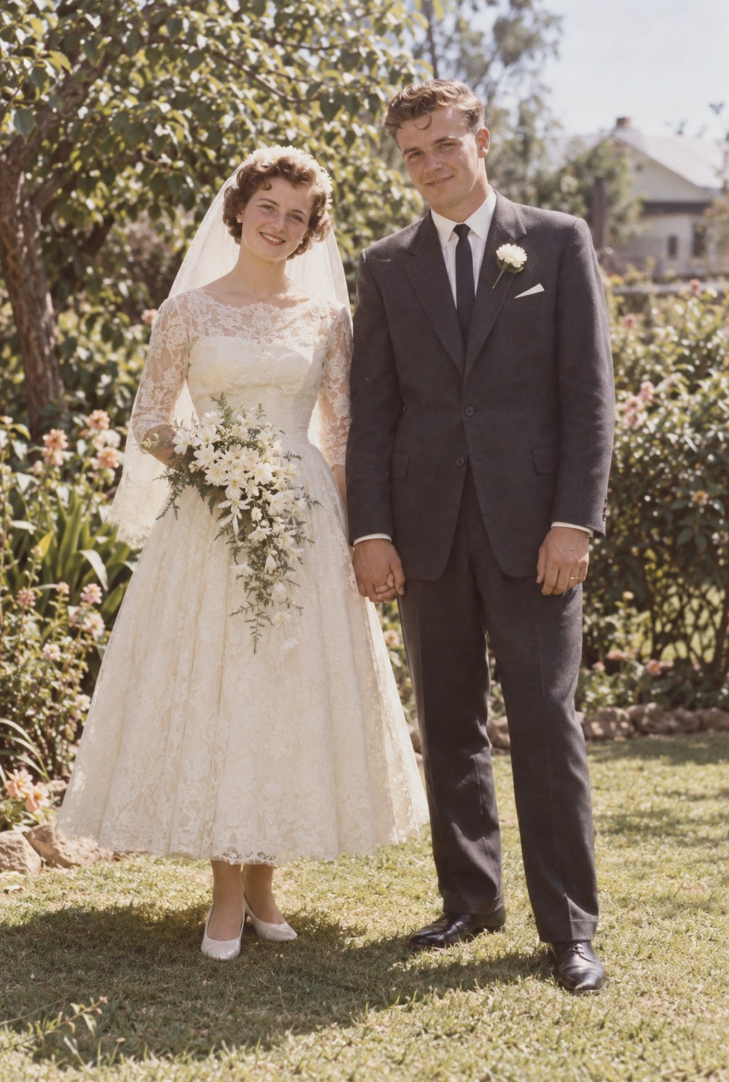 Illustrative vintage wedding portrait
